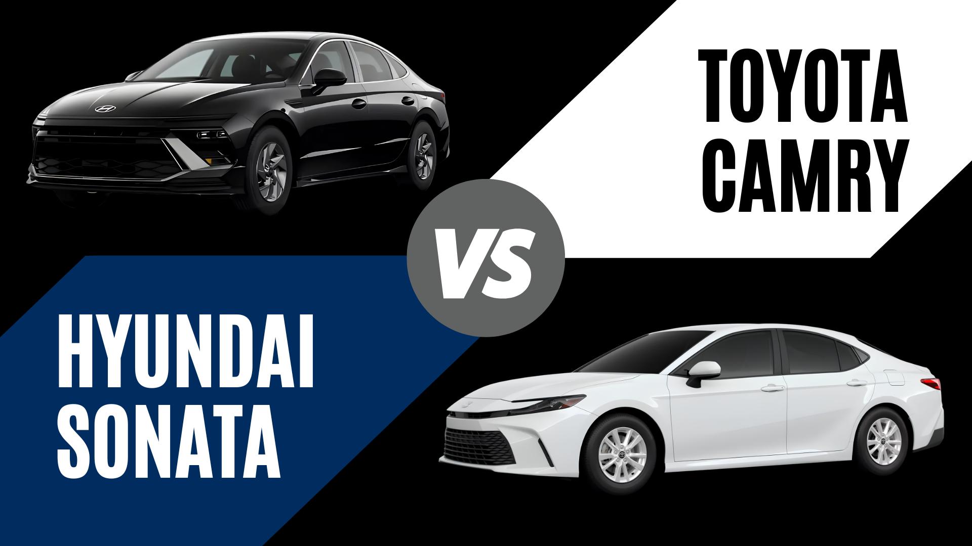 2026 Hyundai Sonata and Toyota Camry sedans compared for fuel efficiency and value in Fayetteville, Arkansas