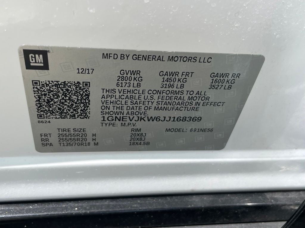 2018 Chevrolet Traverse Premier - SKYSCAPE POWER SUNROOF / VENTILATED SEATS