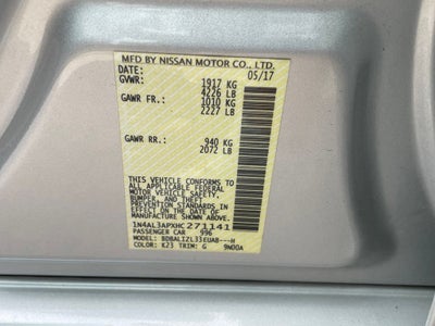 2017 Nissan Altima 2.5 SV - REMOTE START / BLIND SPOT WARNING