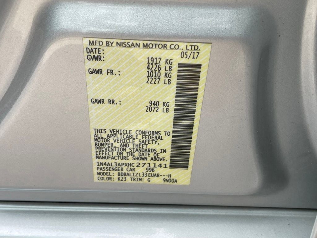 2017 Nissan Altima 2.5 SV - REMOTE START / BLIND SPOT WARNING