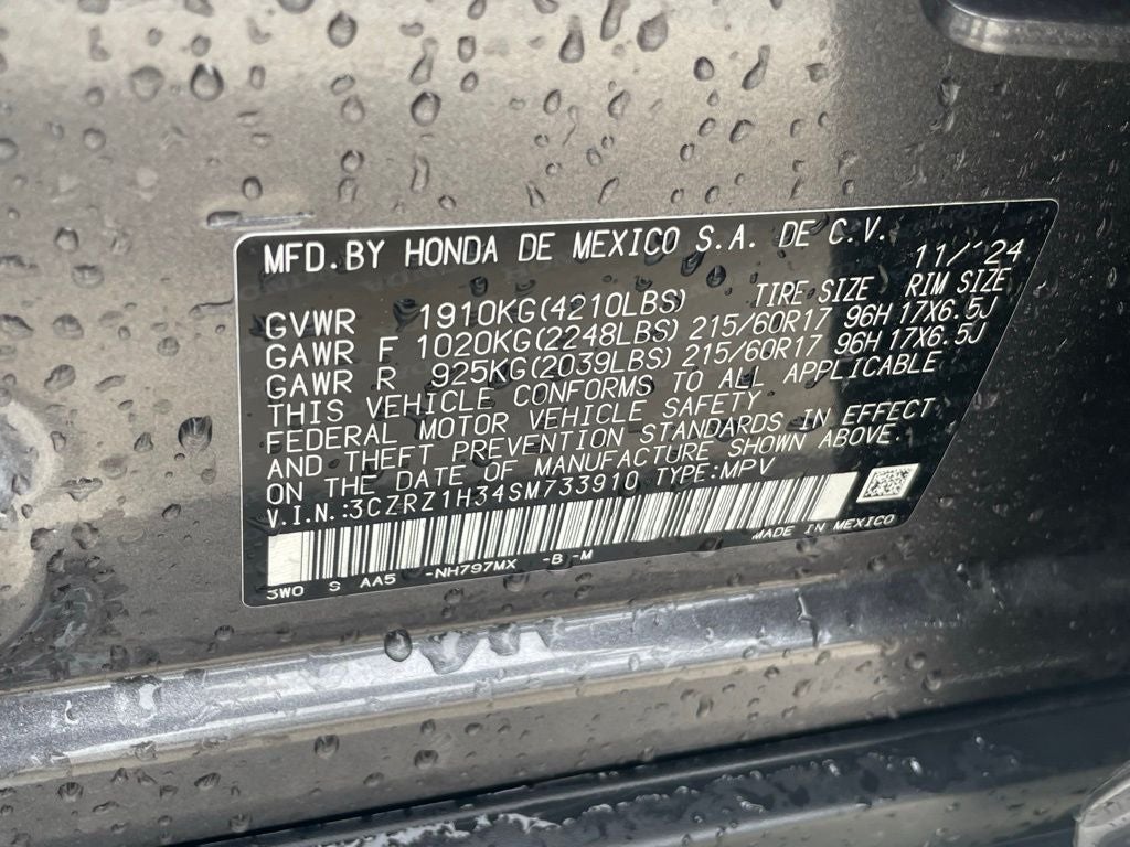 2025 Honda HR-V LX - LANE KEEP ASSIST / ADAPTIVE CRUISE