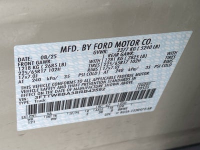 2025 Ford Maverick XL - AWD / 30 MPG