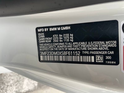 2025 BMW M2 Base - 473 HP / ADAPTIVE M SUSPENSION