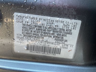 2024 Nissan Versa 1.6 S - 35 MPG / LANE DEPARTURE WARNING