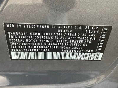 2015 Volkswagen Jetta 1.8T Sport - HEATED SEATS / FOG LIGHTS