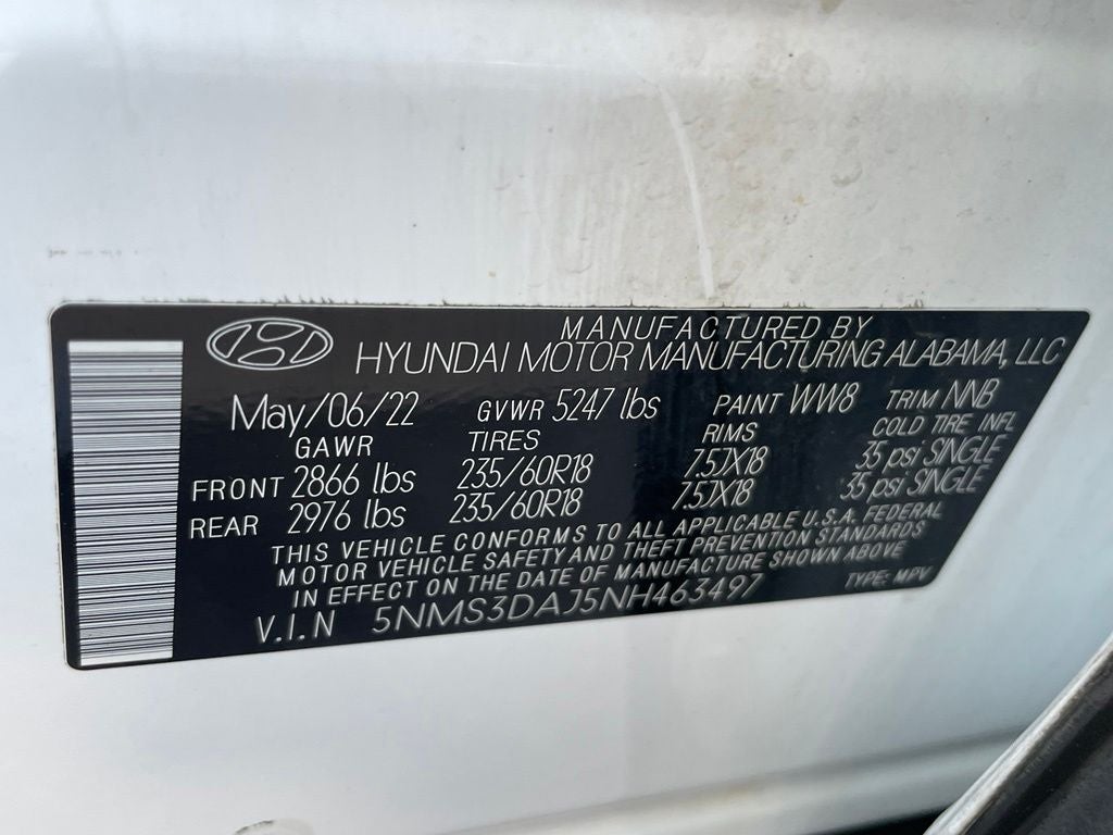 2022 Hyundai SANTA FE SEL - HARMAN KARDON AUDIO / APPLE CARPLAY