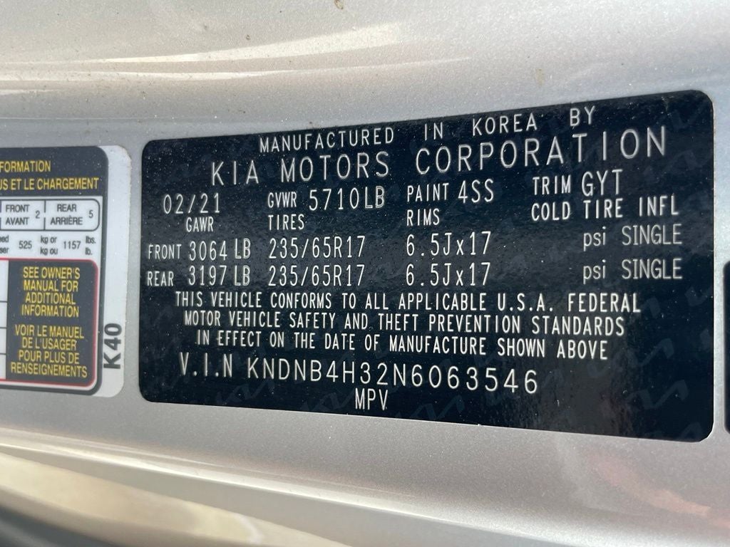 2022 Kia Carnival LX - KIA CERTIFIED / BLIND SPOT MONITOR