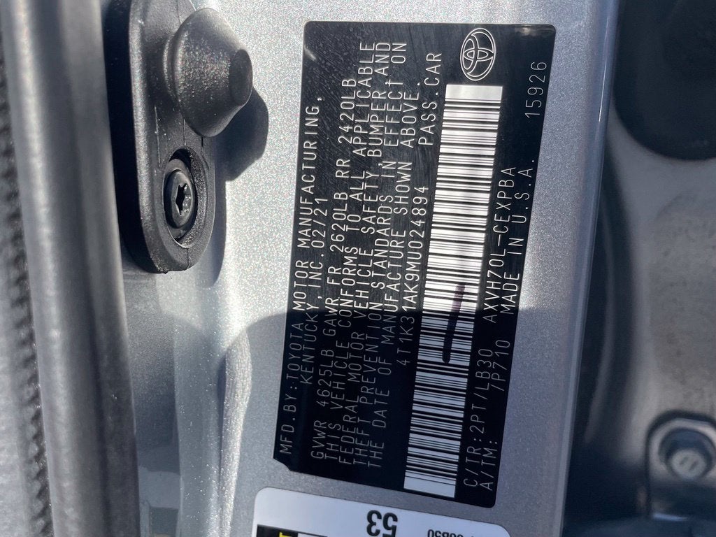 2021 Toyota Camry Hybrid XSE Pano Roof, Leather