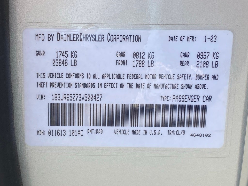 2003 Dodge Viper SRT10