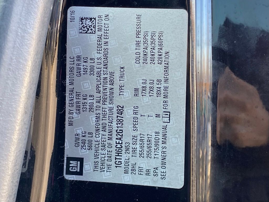 2016 GMC Canyon SLE1