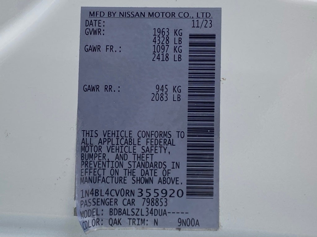 2024 Nissan Altima 2.5 SR