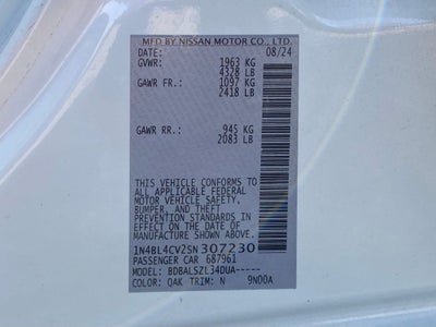 2025 Nissan Altima 2.5 SR