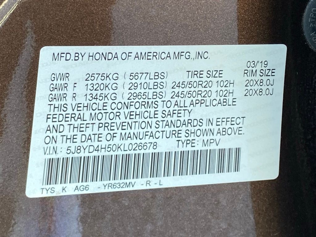 2019 Acura MDX 3.5L Technology Package SH-AWD