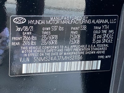 2021 Hyundai SANTA FE SEL