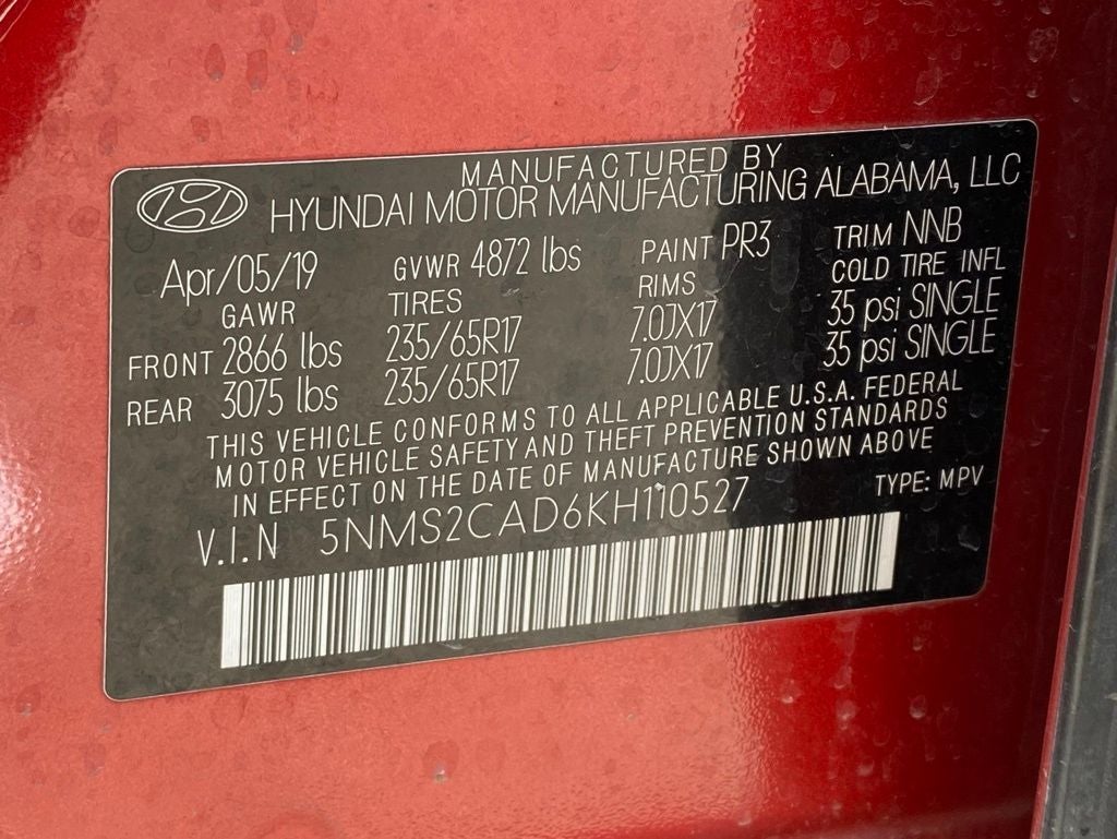 2019 Hyundai SANTA FE SE