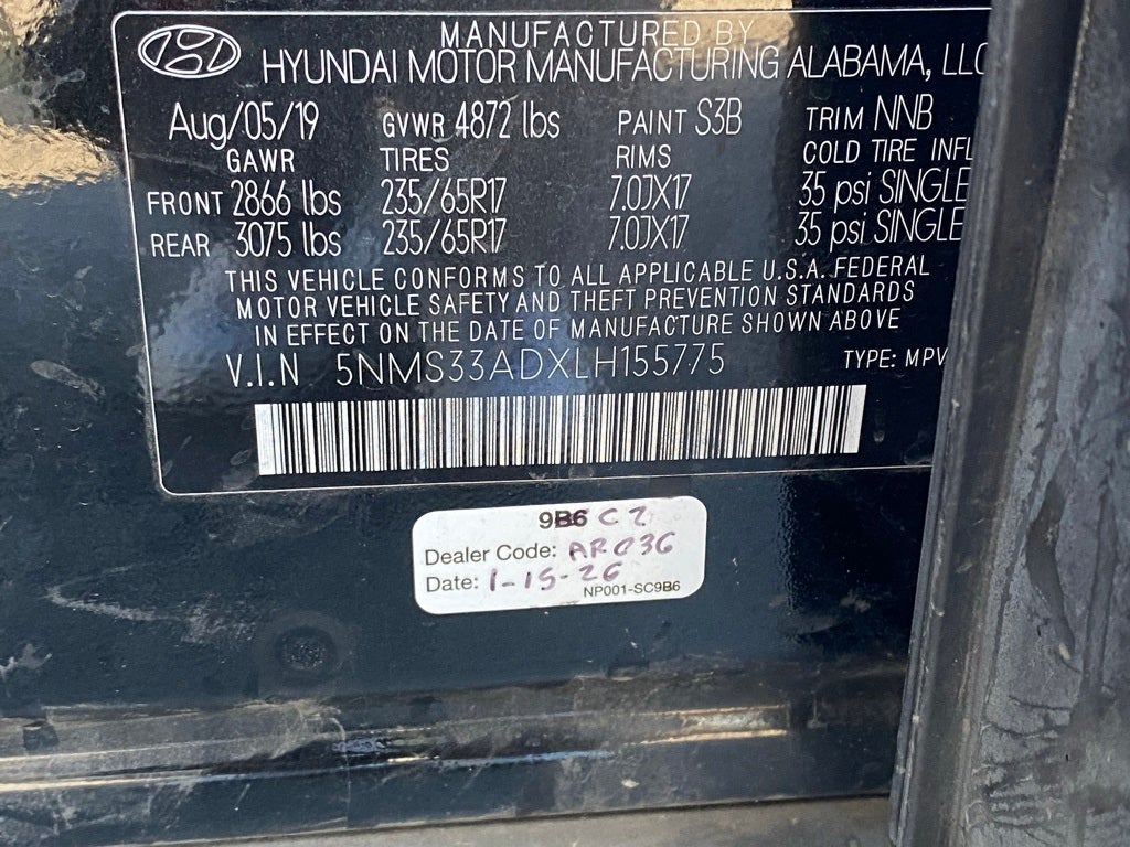 2020 Hyundai SANTA FE SEL