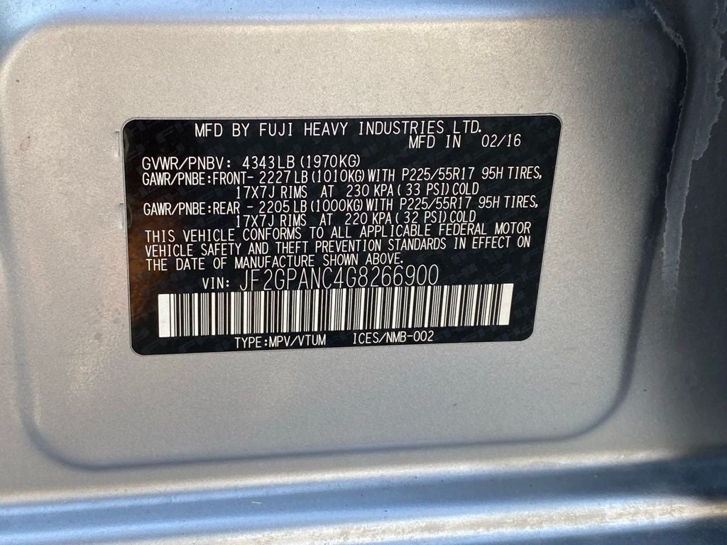2016 Subaru Crosstrek 2.0i Limited