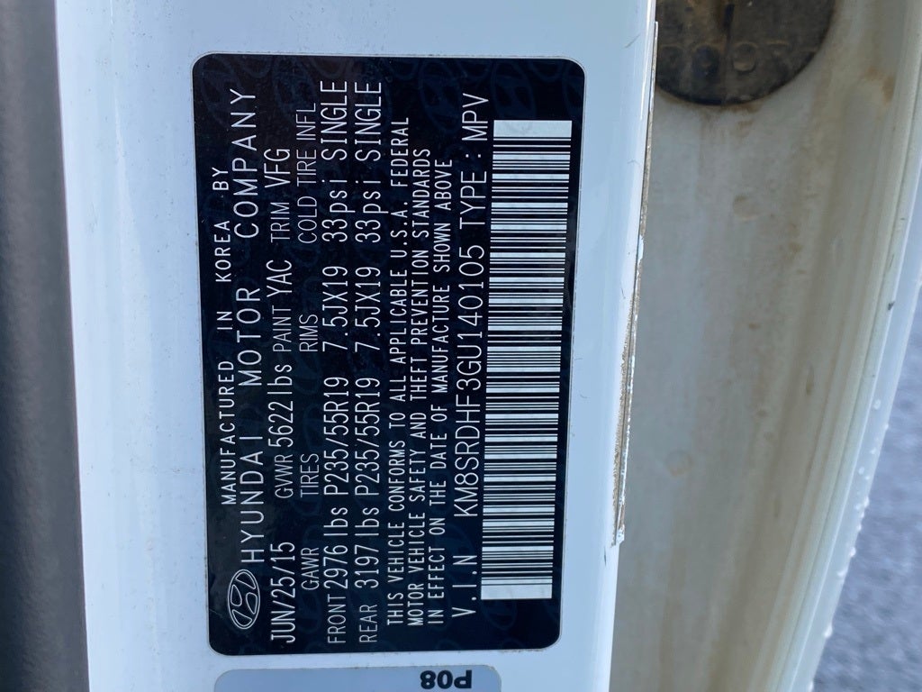 2016 Hyundai SANTA FE SE