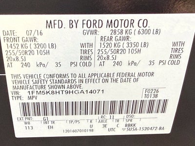 2017 Ford Explorer Platinum - 4WD