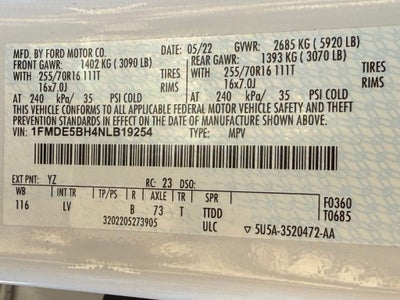 2022 Ford Bronco Base Wheels & Tire PKG/ Clean CarFax