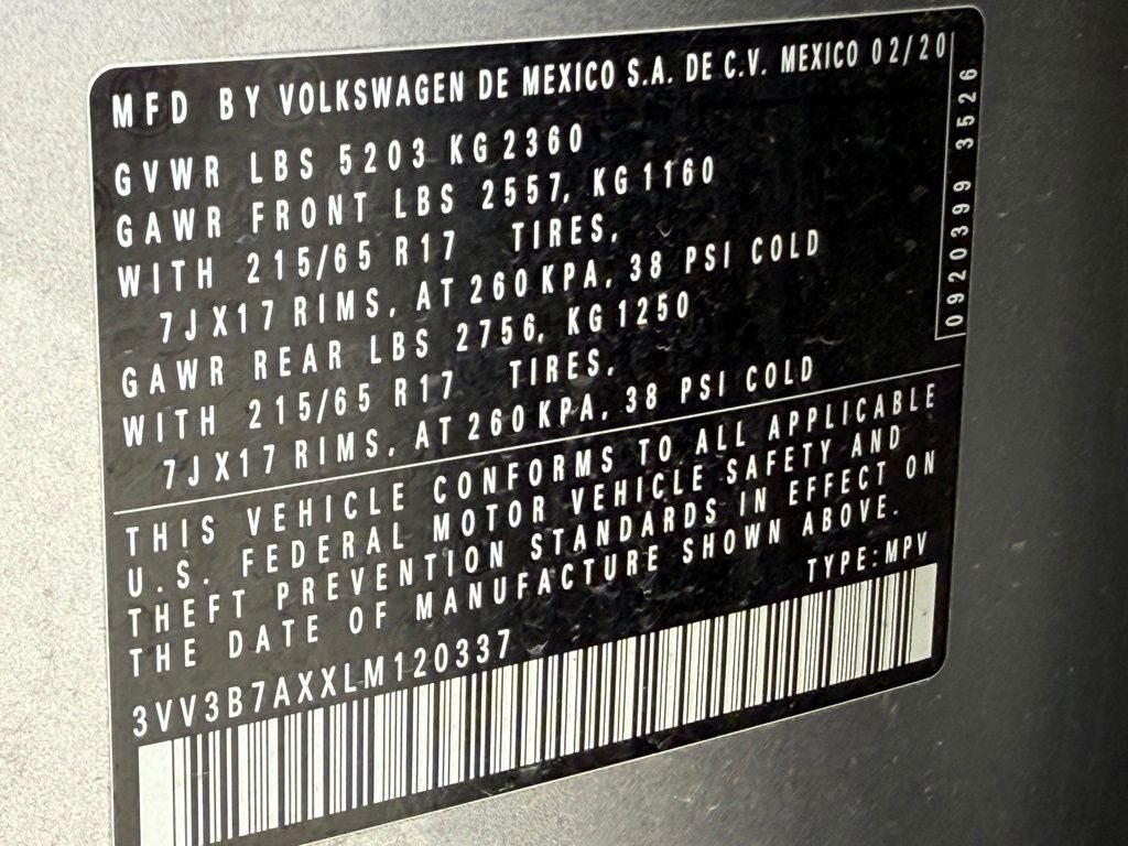 2020 Volkswagen Tiguan 2.0T SE