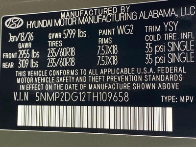 2026 Hyundai SANTA FE HYBRID SEL