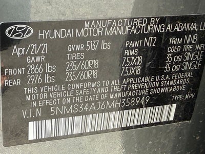 2021 Hyundai SANTA FE SEL