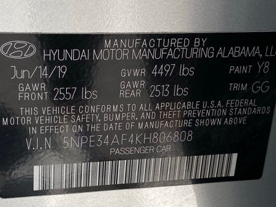 2019 Hyundai SONATA SEL