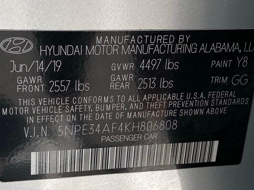 2019 Hyundai SONATA SEL