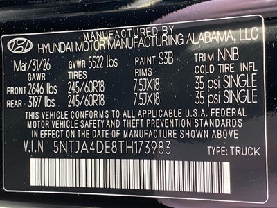 2026 Hyundai SANTA CRUZ SE