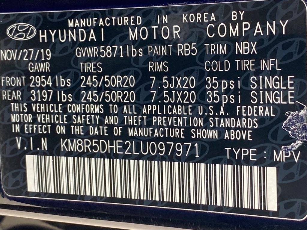 2020 Hyundai PALISADE Limited