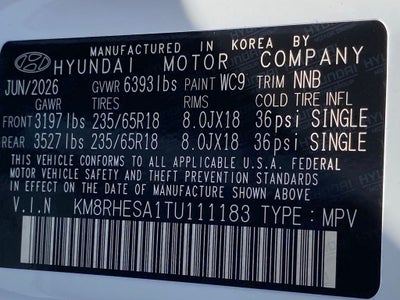 2026 Hyundai PALISADE HYBRID SEL Premium 7 Passenger