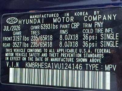 2027 Hyundai PALISADE HYBRID SEL Premium 7 Passenger