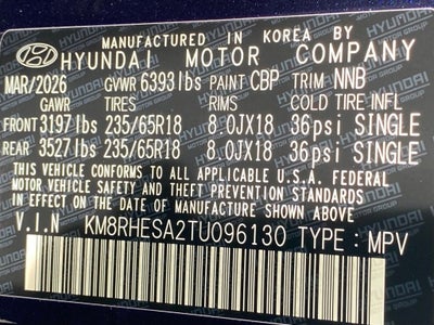 2026 Hyundai PALISADE HYBRID SEL Premium 8 Passenger