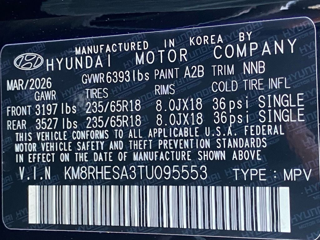 2026 Hyundai PALISADE HYBRID SEL Premium 7 Passenger