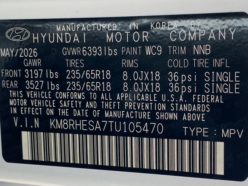 2026 Hyundai PALISADE HYBRID SEL Premium 7 Passenger