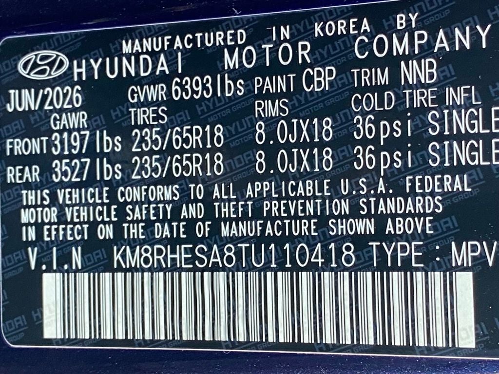 2026 Hyundai PALISADE HYBRID SEL Premium 7 Passenger