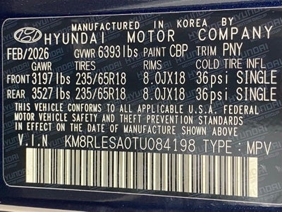 2026 Hyundai PALISADE HYBRID SEL 7P