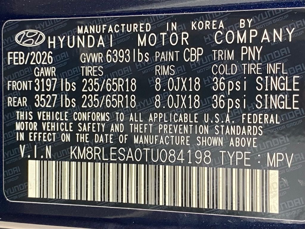 2026 Hyundai PALISADE HYBRID SEL 7P