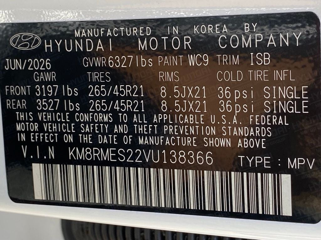 2027 Hyundai PALISADE Calligraphy