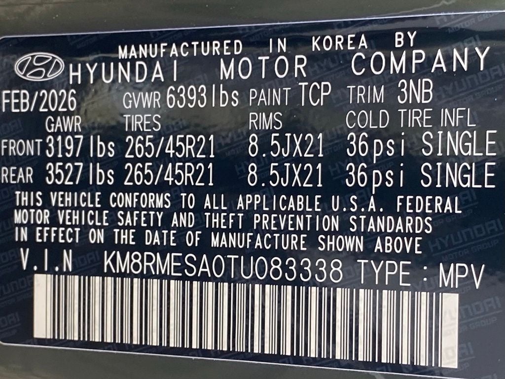 2026 Hyundai PALISADE HYBRID Calligraphy