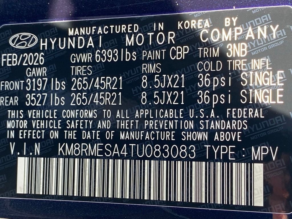 2026 Hyundai PALISADE HYBRID Calligraphy