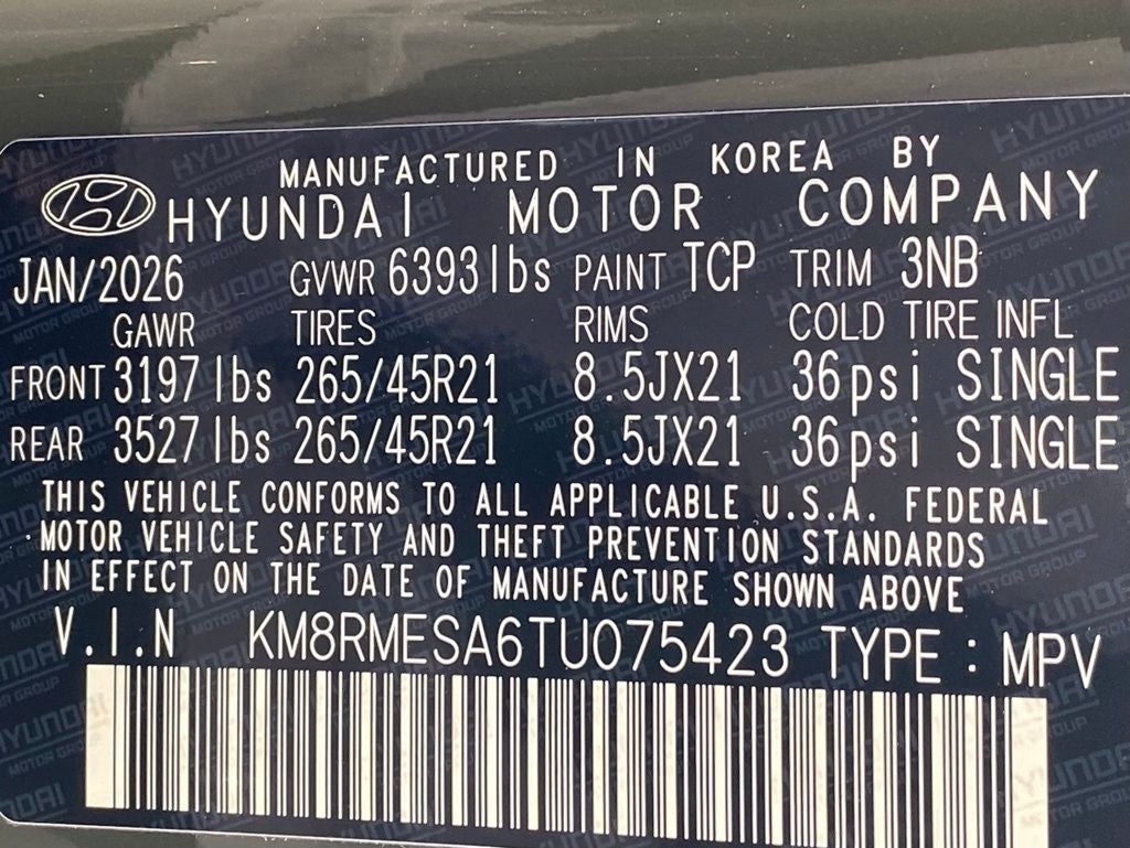 2026 Hyundai PALISADE HYBRID Calligraphy