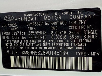 2027 Hyundai PALISADE SEL 7 Passenger