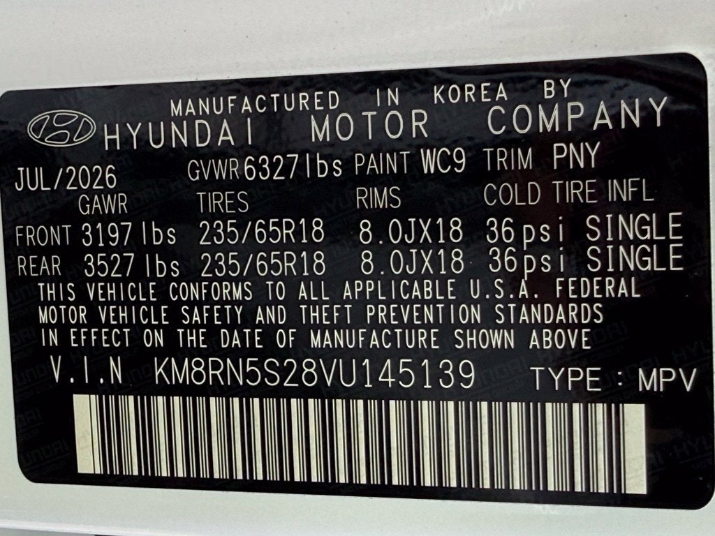 2027 Hyundai PALISADE SEL 7 Passenger