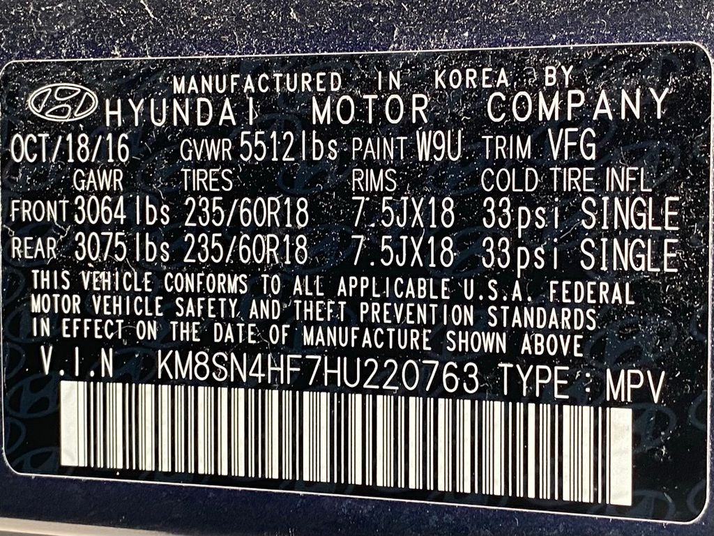 2017 Hyundai SANTA FE SE