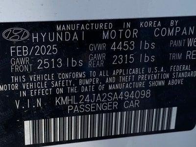 2025 Hyundai SONATA SE