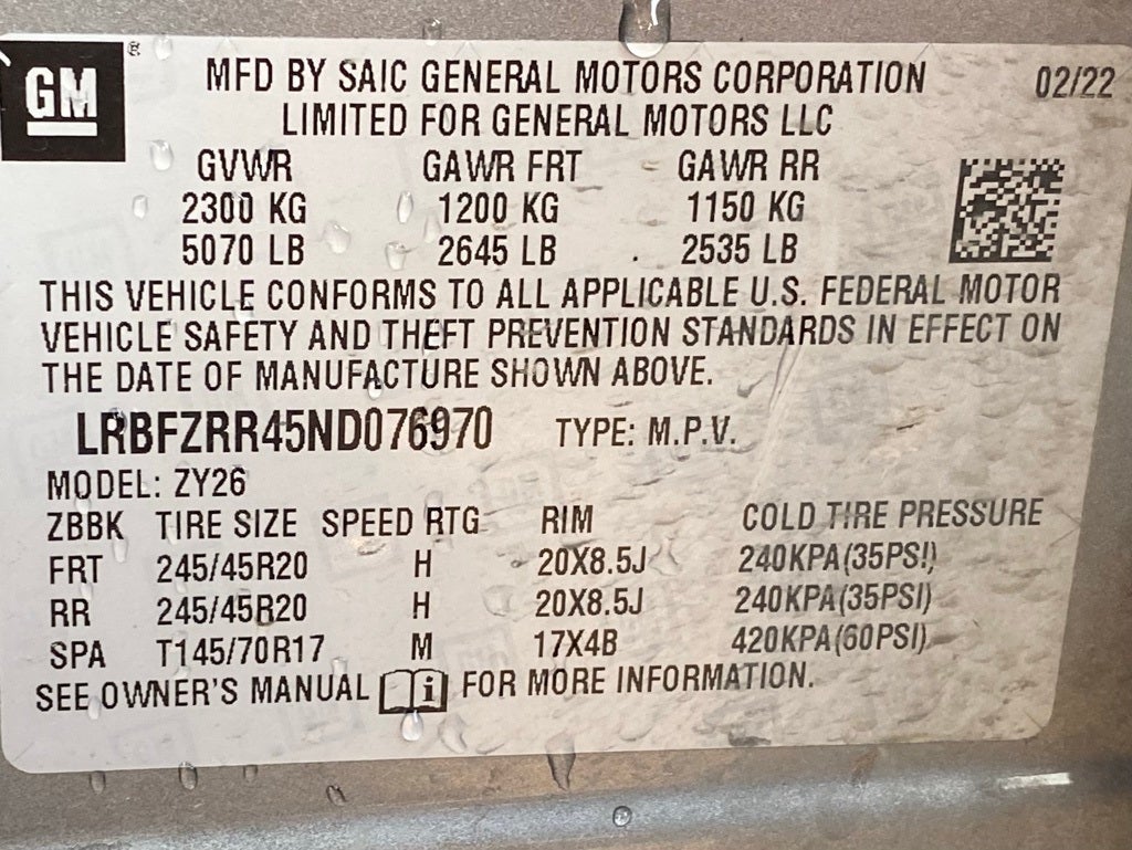 2022 Buick Envision Avenir FWD / TECH PKG / MOONROOF / CLEAN CARFAX