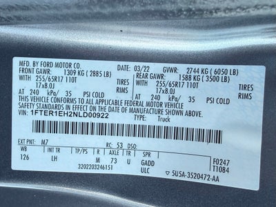 2022 Ford Ranger XL STX APPEARANCE PACKAGE