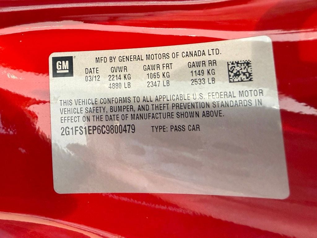 2012 Chevrolet Camaro ZL1